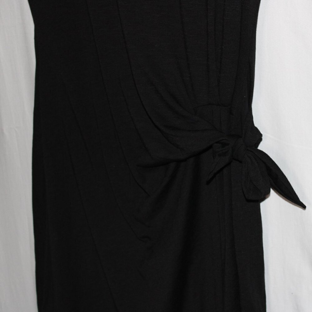 Nicole Miller Black Tie-Waist Dress | Size M | Soft & Chic - Picture 2 of 7